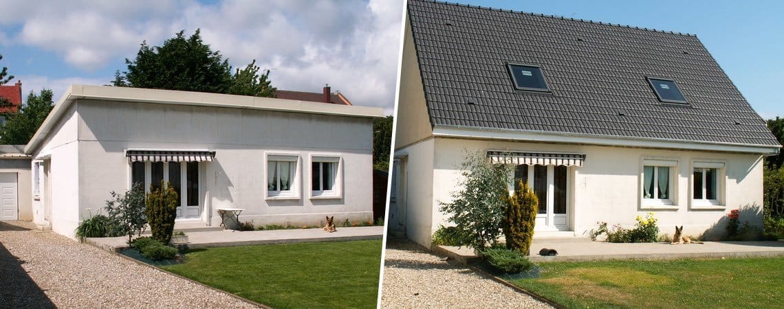 Changer la pente de sa toiture : photo avant et après travaux