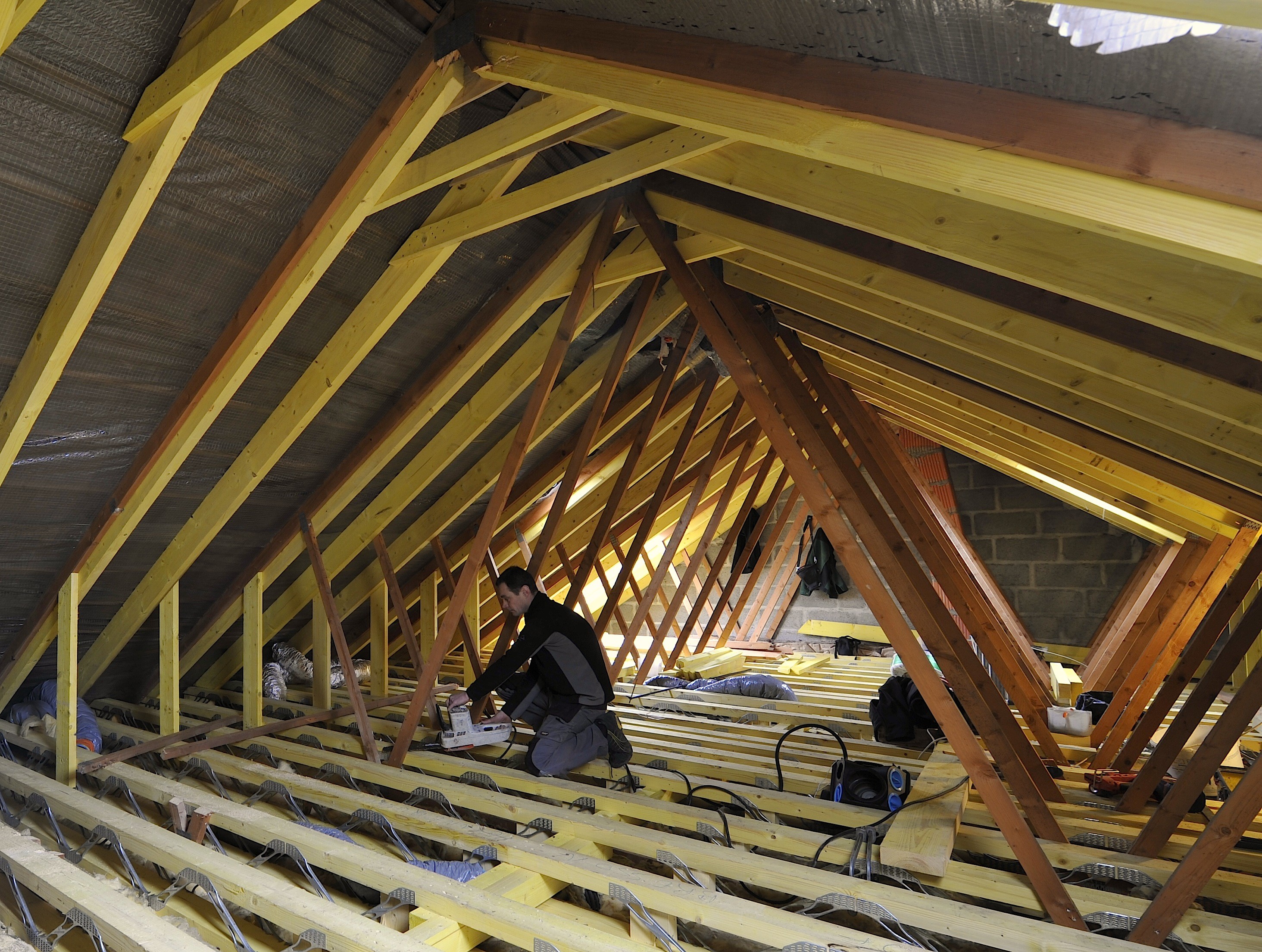 réalisation d'un aménagement de combles