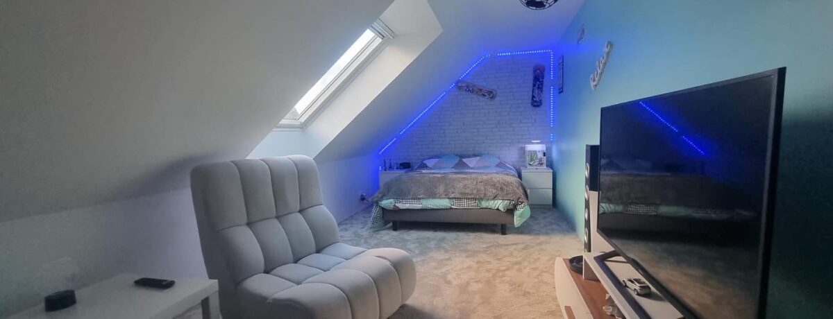 amenagement chambre sous combles - enfant : ado